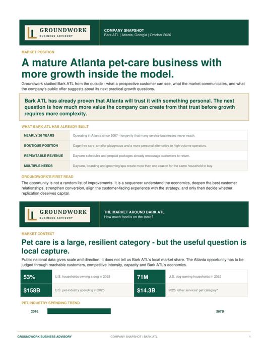 Bark ATL Company Snapshot excerpt